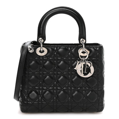 Christian Dior Lambskin Cannage Medium Lady Dior Black 1 of 10