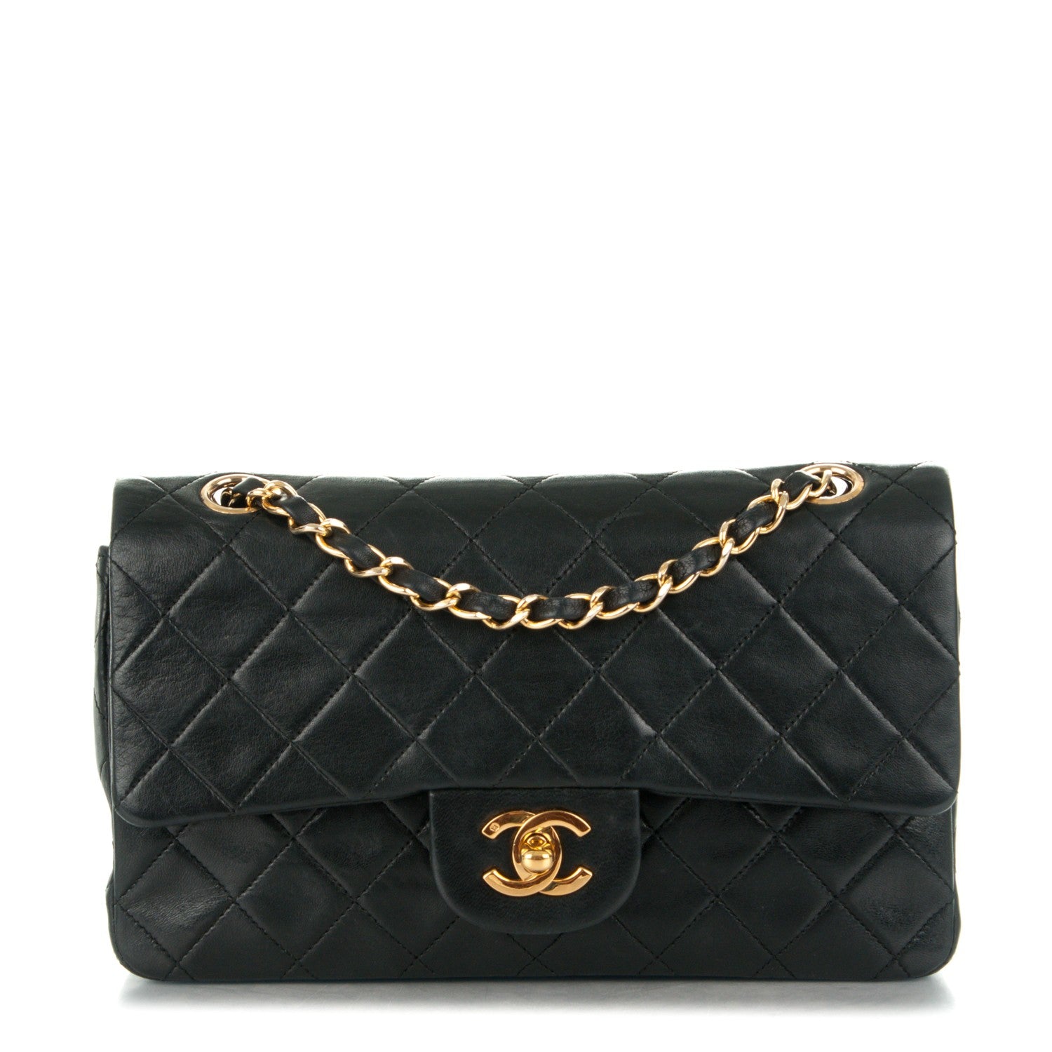 Chanel Lambskin Quilted Small Double Flap Black 1 of 8
