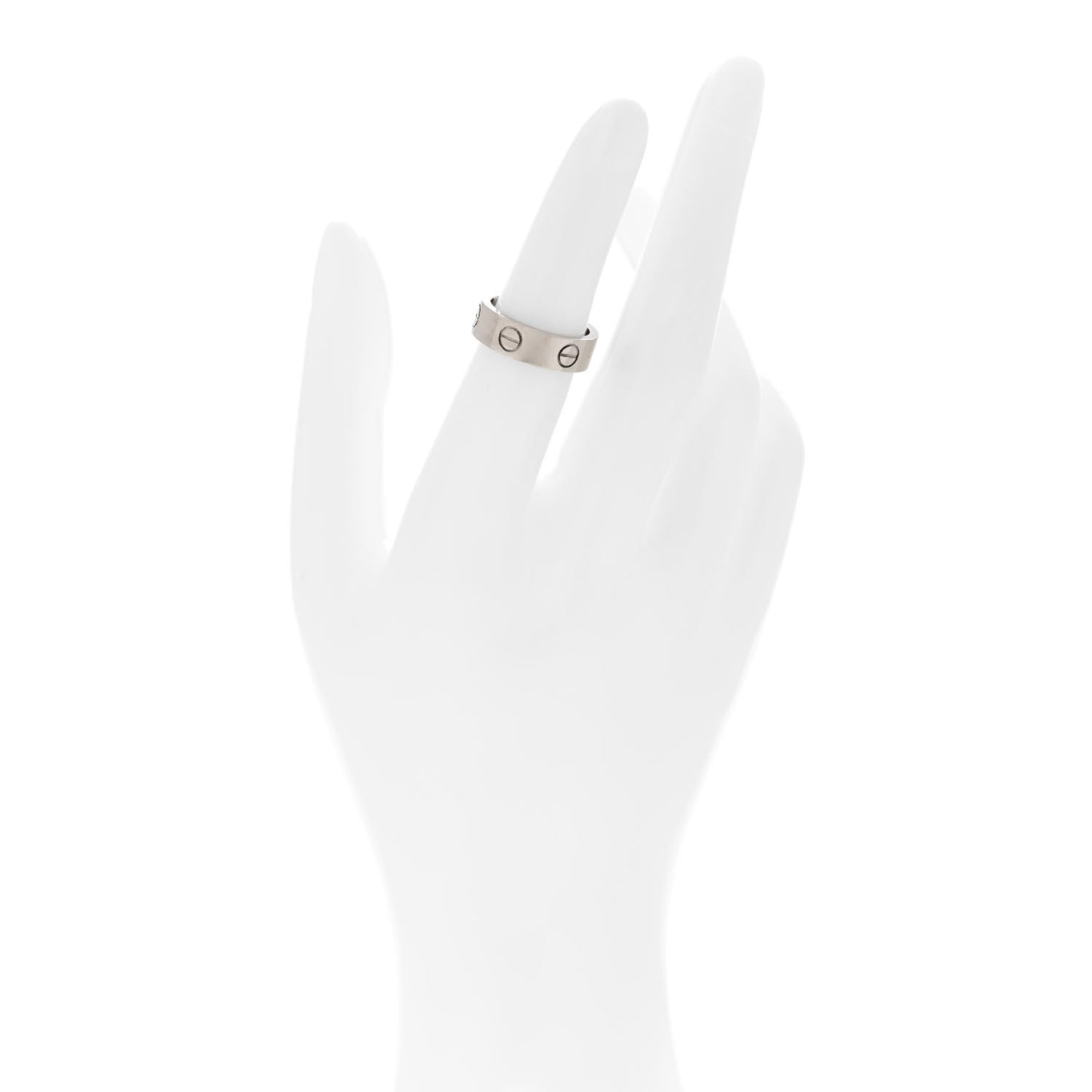 18K White Gold 5.5mm LOVE Ring 50 5.25