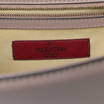 Valentino Garavani Vitello Medium Glam Lock Rockstud Flap Poudre 8 of 13