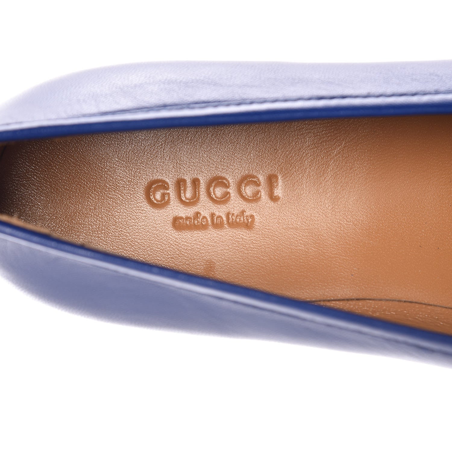Gucci Malaga Kid Womens Jordaan Loafers 36 Electric Blue 7 of 8