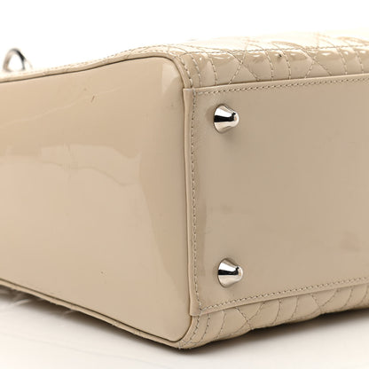 Christian Dior Patent Cannage Large Lady Dior Beige 7 of 15