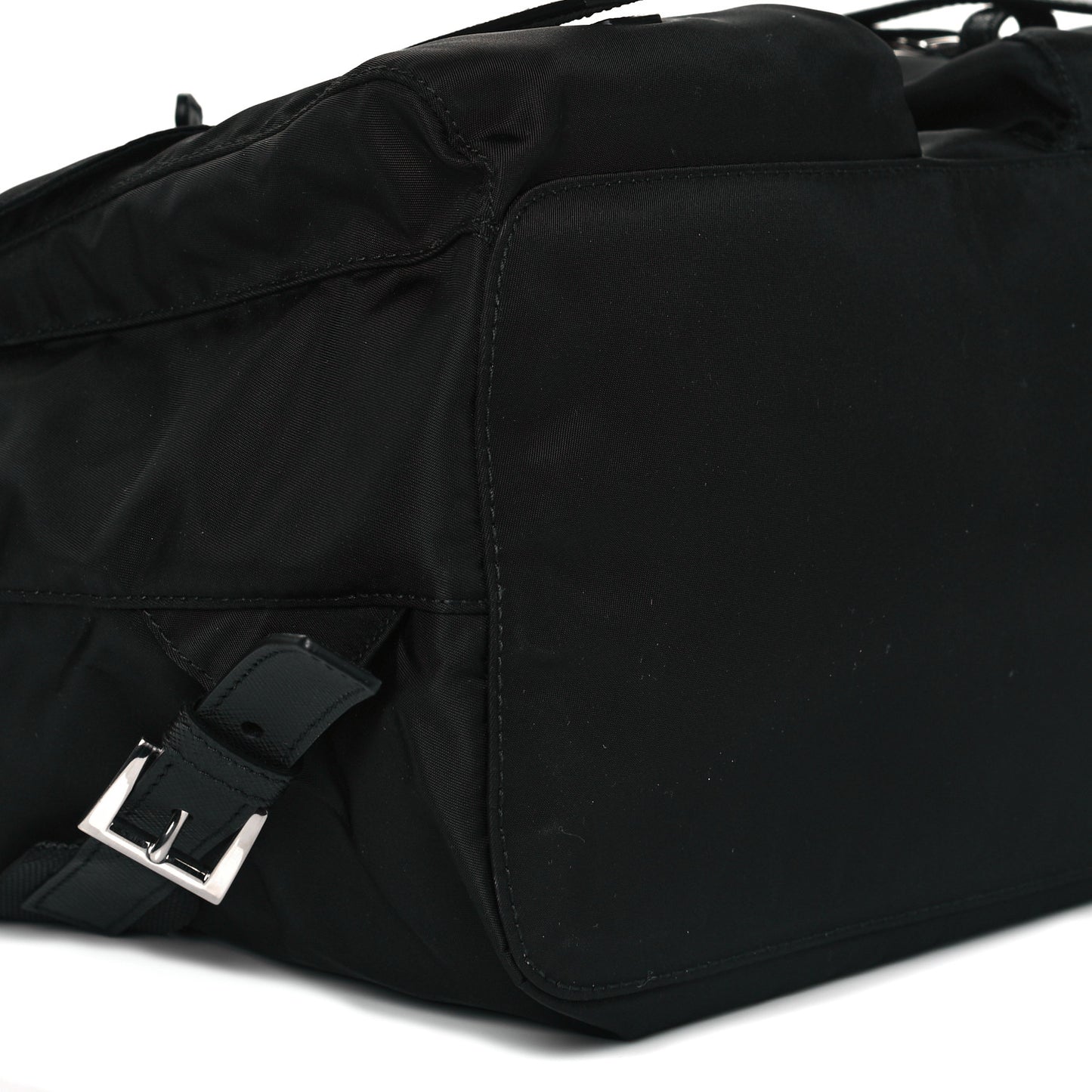 Tessuto Nylon Saffiano Medium Backpack Black