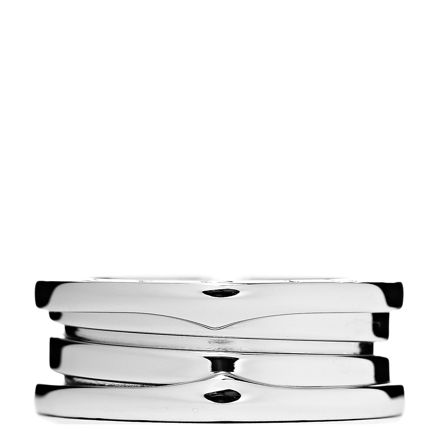 Bulgari 18K White Gold B.Zero1 Two-Band Ring 52 6 1 of 5