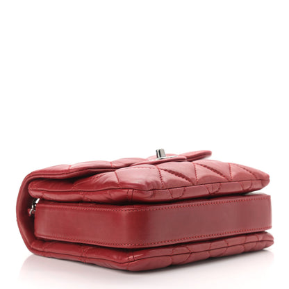 Chanel Lambskin Quilted Mini Chanel 3 Flap Red 4 of 10