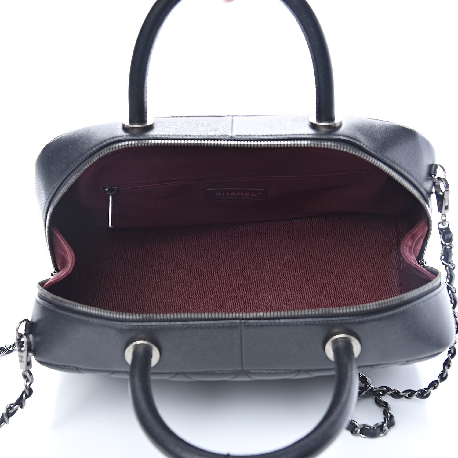 Chanel Caviar Quilted Large Coco Handle Bowling Bag Black 5 of 12