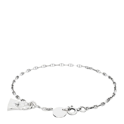 Hermes Sterling Silver Mini Birkin Amulette Bracelet 2 of 3