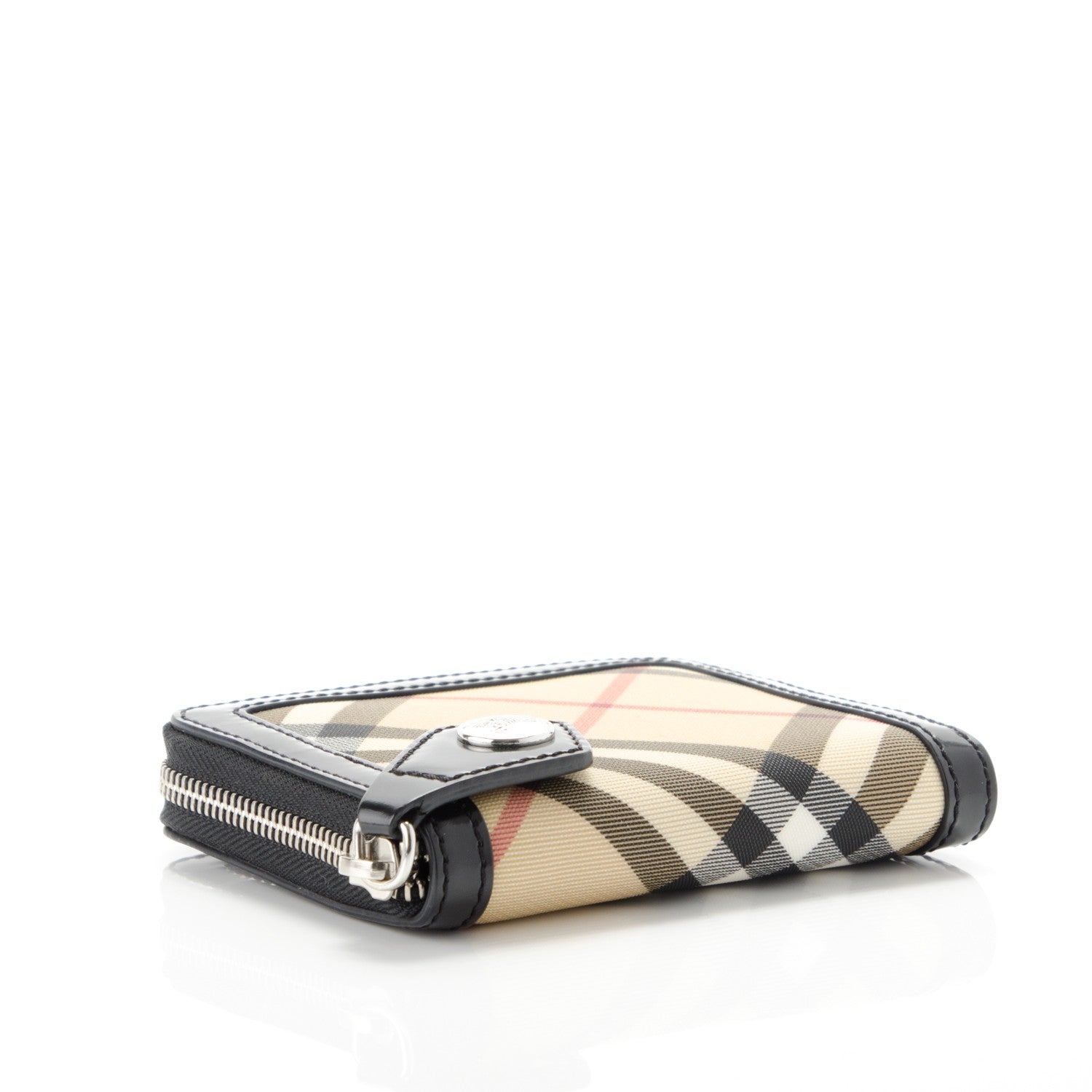 Burberry Supernova Check Compact Zip Around Wallet Black 4 of 7