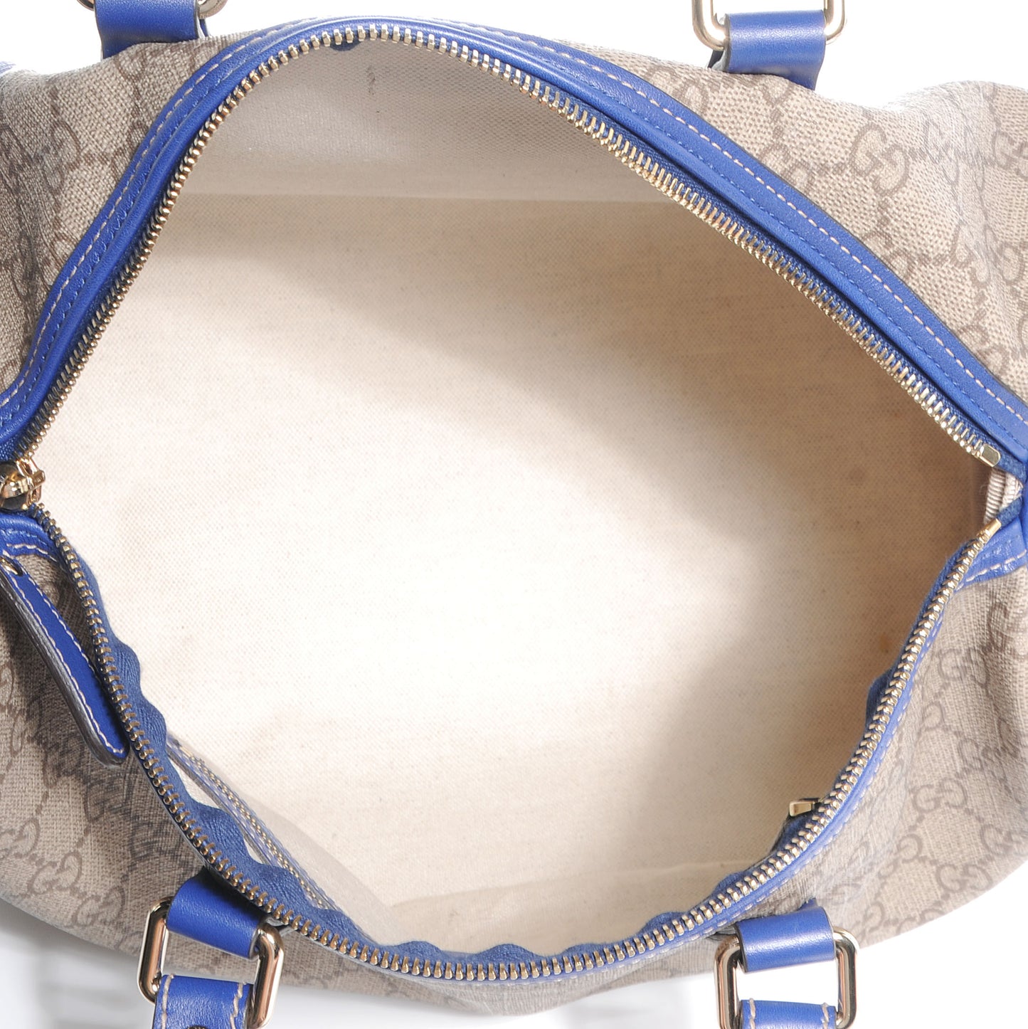GG Plus Monogram Medium Boston USA Flag Unicef Duffle Blue