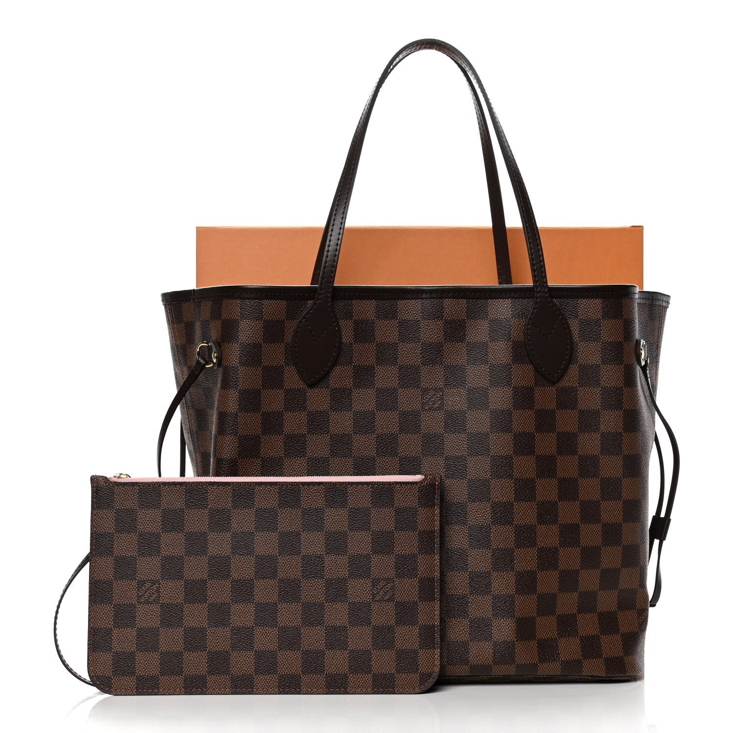 Louis Vuitton Damier Ebene Neo Neverfull MM Rose Ballerine 10 of 10