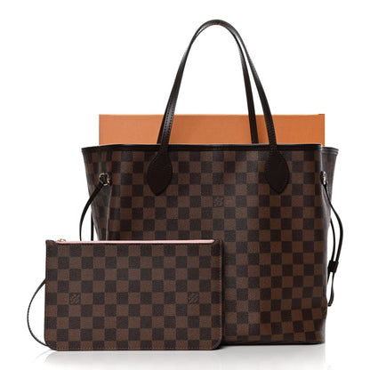 Louis Vuitton Damier Ebene Neo Neverfull MM Rose Ballerine 10 of 10