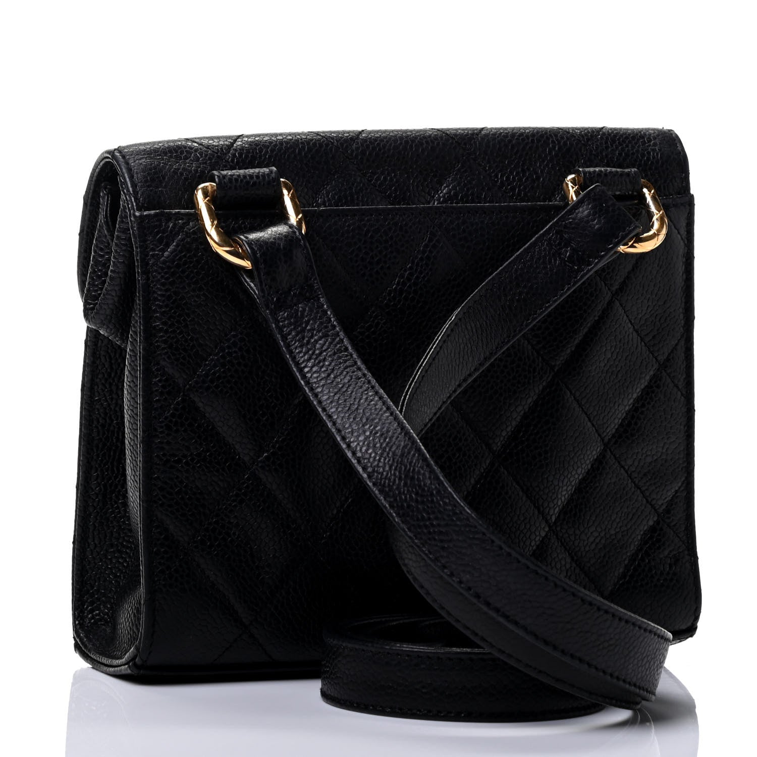 Chanel Caviar Quilted Envelope Flap Crossbody Black 2 of 4