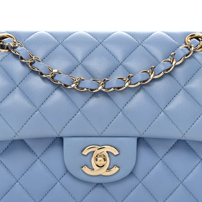 Chanel Lambskin Quilted Small Double Flap Light Blue 5 of 12