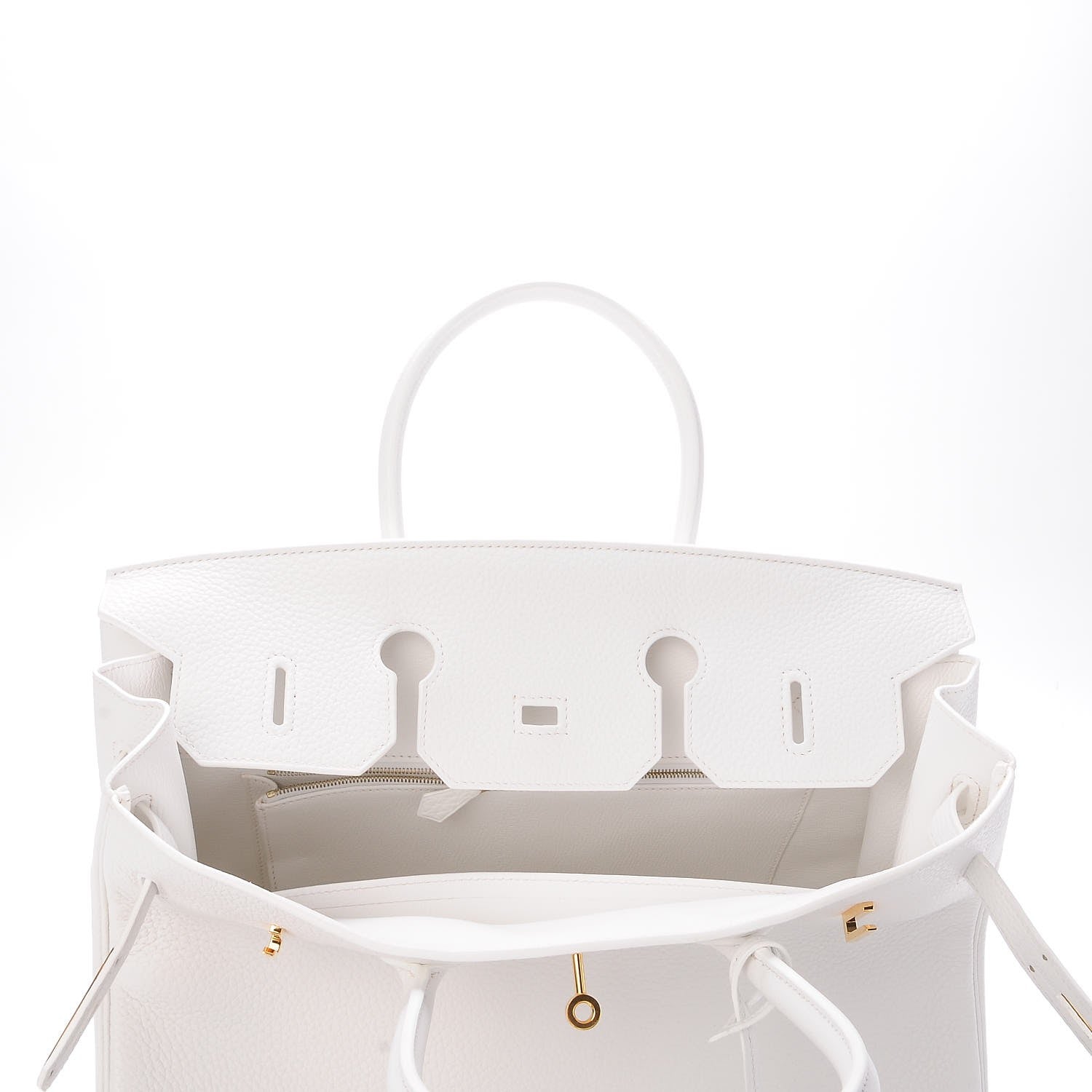 Hermes Taurillon Clemence Birkin 35 White 26 of 34