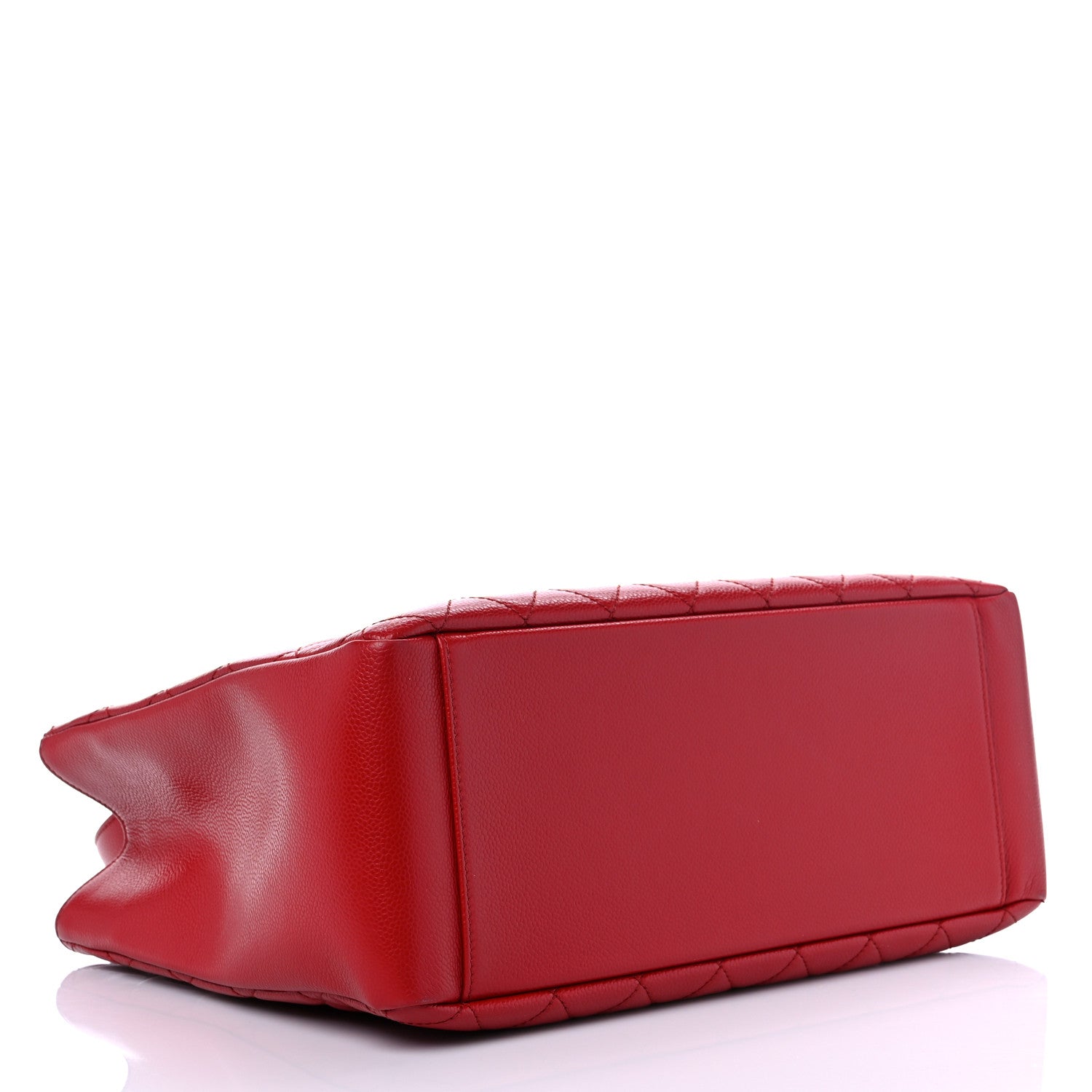 Chanel Caviar Quilted Grand Shopping Tote GST Red 4 of 12