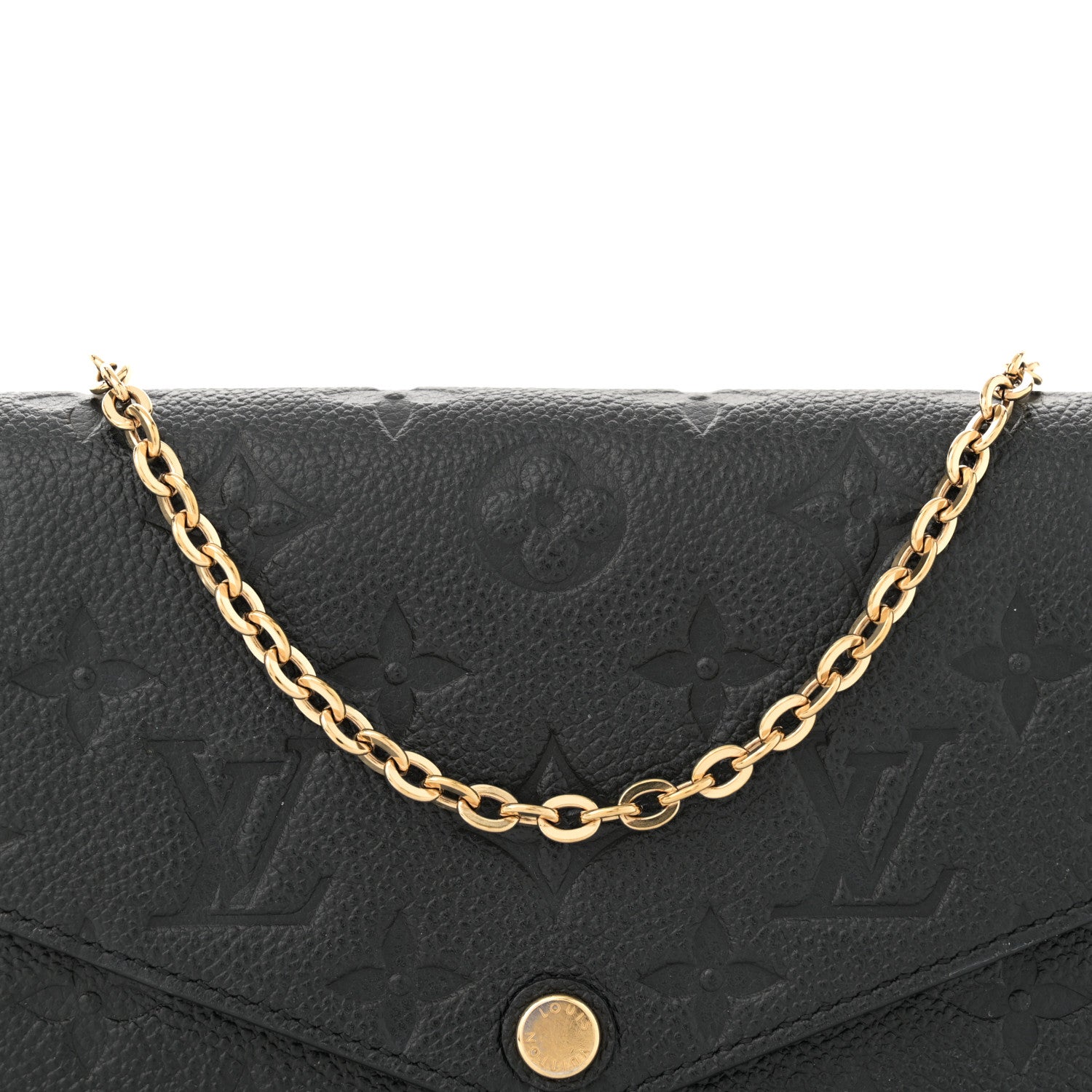 Louis Vuitton Empreinte Pochette Felicie Chain Wallet Black 9 of 12
