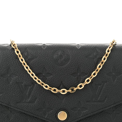Louis Vuitton Empreinte Pochette Felicie Chain Wallet Black 9 of 12