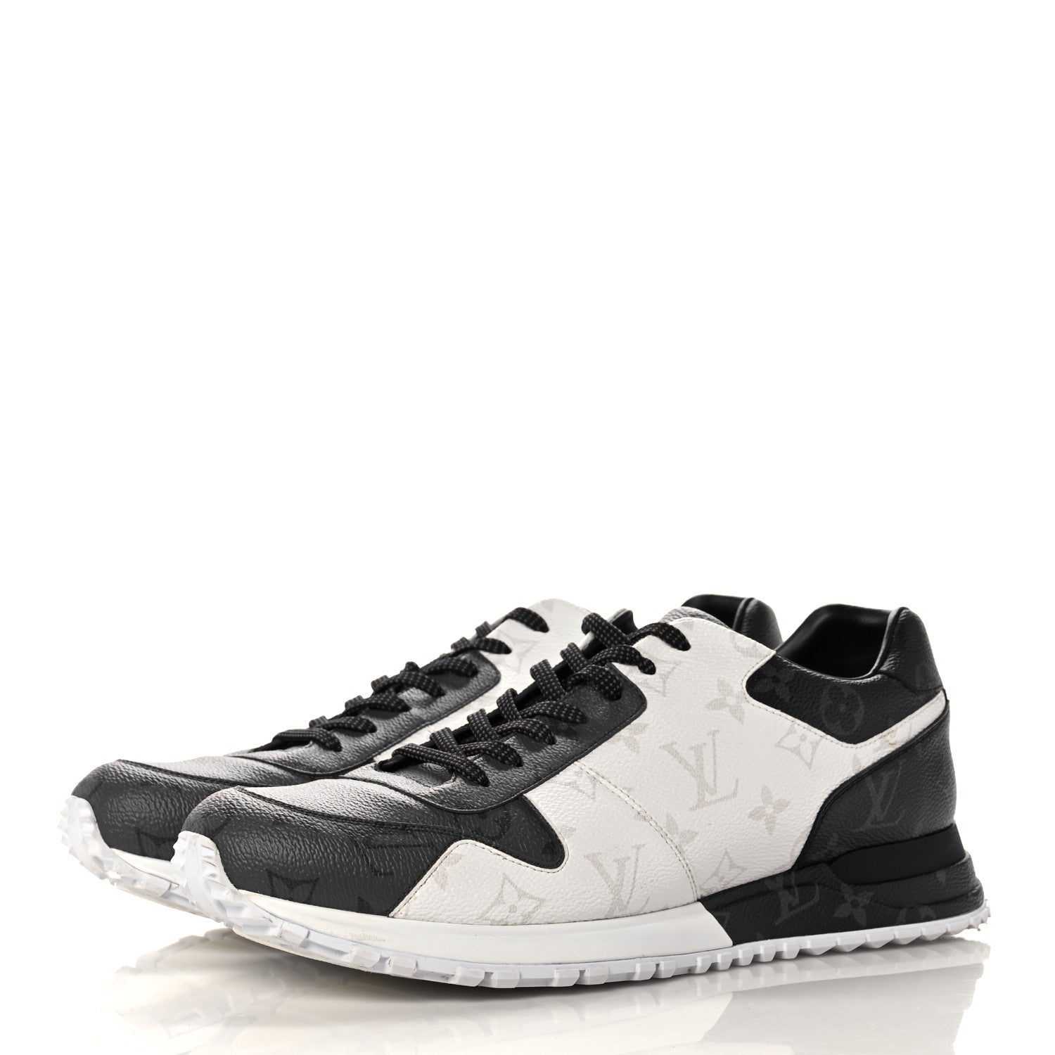 Louis Vuitton Calfskin Monogram Run Away Sneakers 9.5 Gray 3 of 7