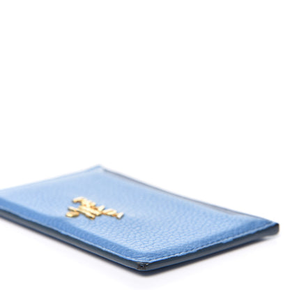 Prada Daino Colour Card Holder Mare Bluette 7 of 9