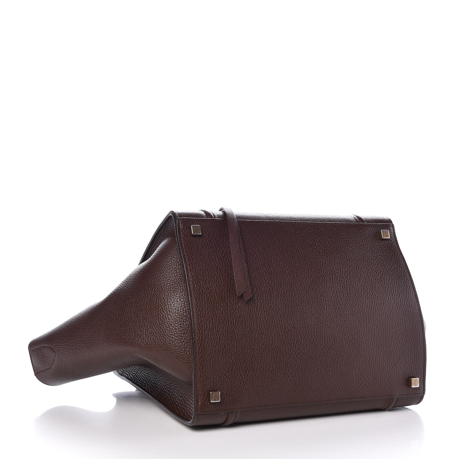 Celine Shiny Grained Calfskin Medium Phantom Luggage Brown 4 of 13