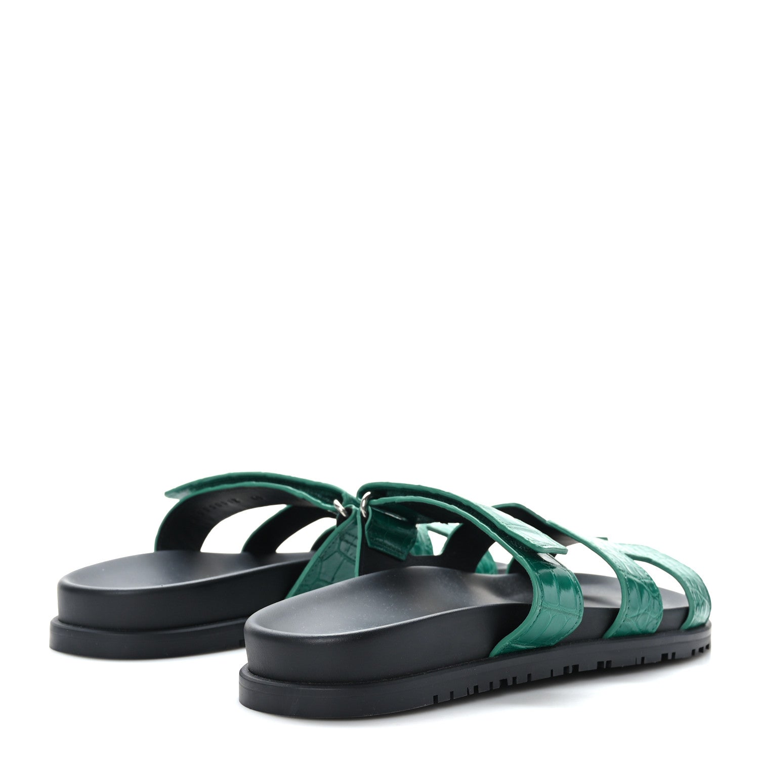 Hermes Matte Alligator Womens Chypre Sandals 40 Malachite 4 of 8