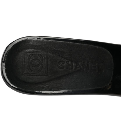 Chanel Suede CC Buckle Clogs 38 Black 7 of 7