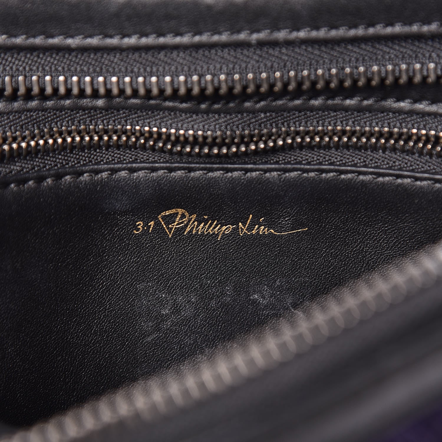 3.1 Phillip Lim 3.1 Goat Fur Calfskin Ryder Satchel Purple Black 6 of 12