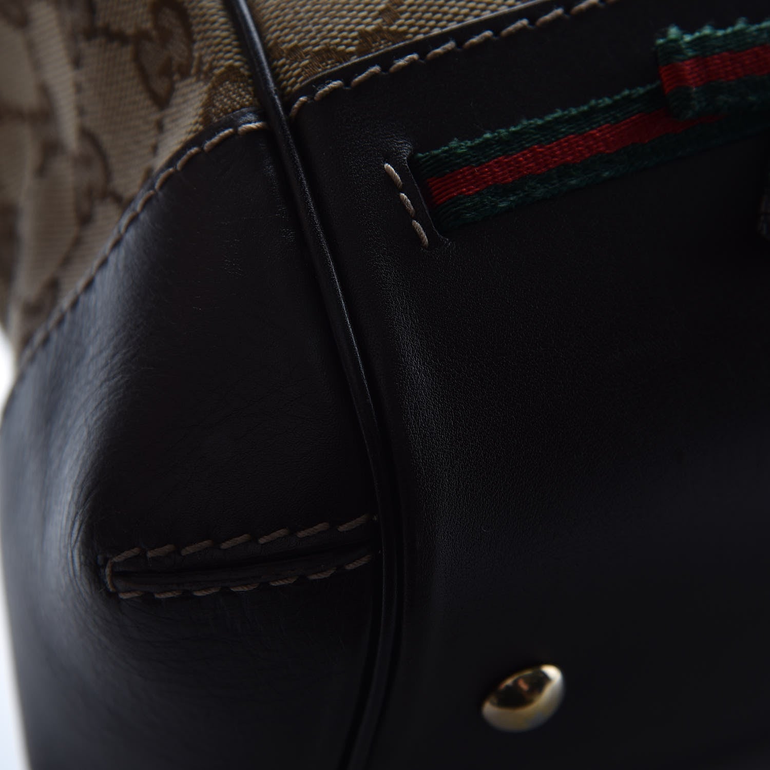 Gucci Monogram Web Mayfair Top Handle Satchel Dark Brown 17 of 19