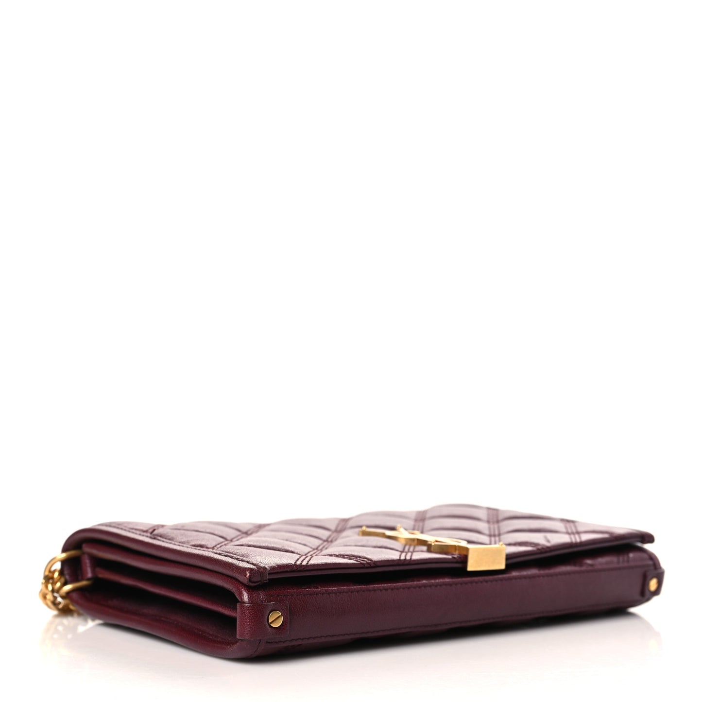 Lambskin Diamond Quilted Angie Chain Bag Burgundy