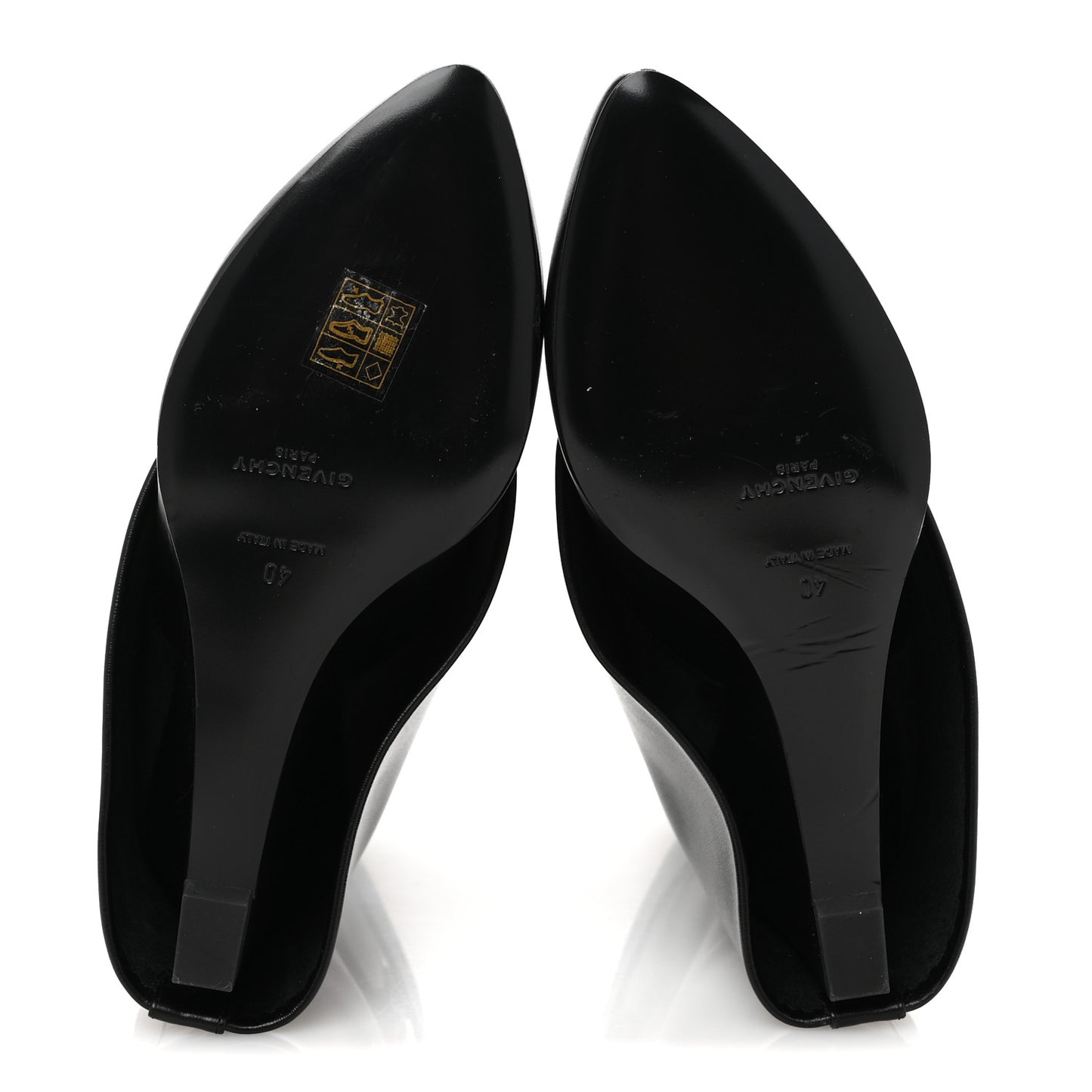 Calfskin Shark Lock Ankle Boots 40 Black