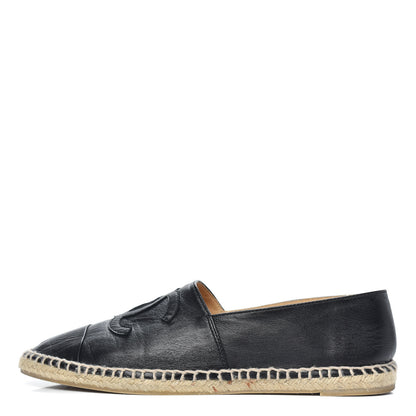 Chanel Lambskin CC Espadrilles 41 Black 1 of 13