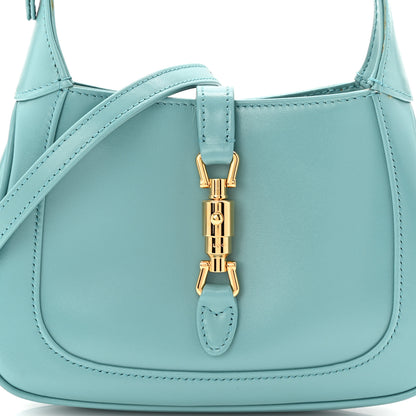 Gucci Boarded Dyana Lux Calfskin Mini Jackie 1961 Hobo Dusty Azure 8 of 10