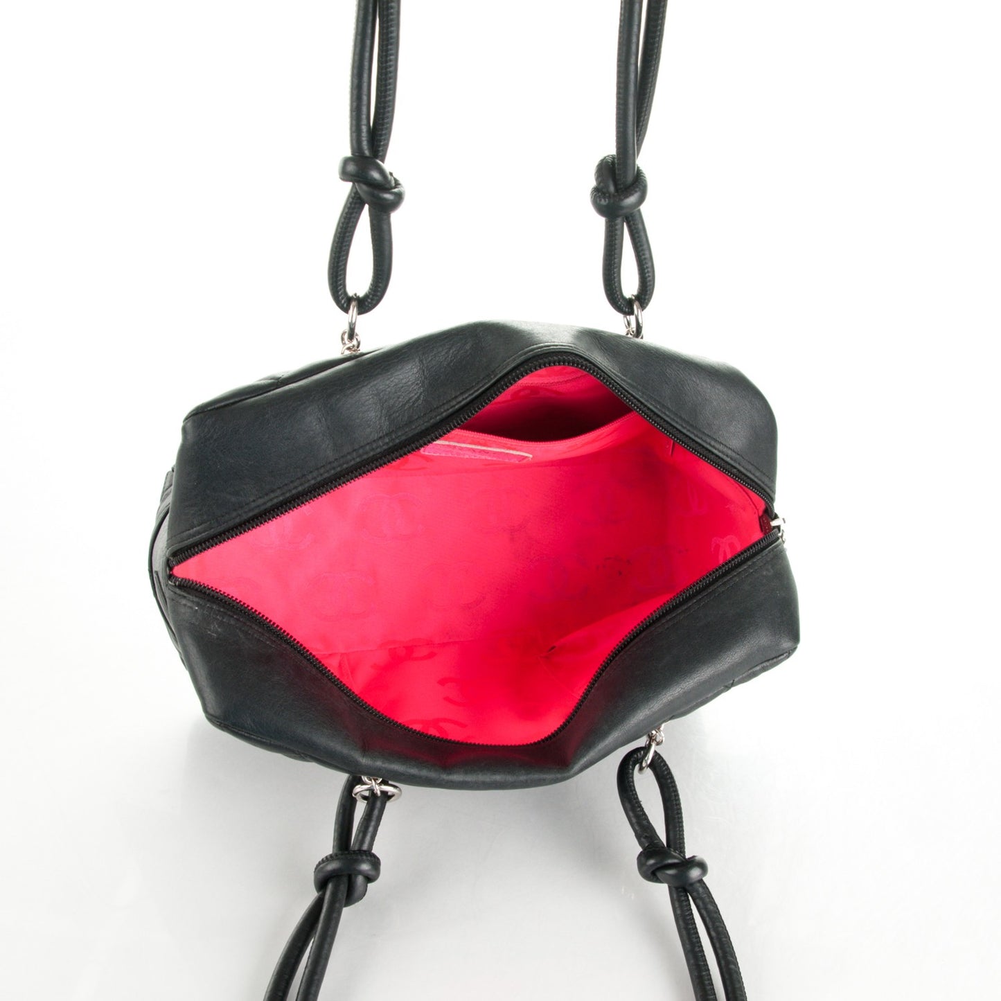 Calfskin Quilted Large Cambon Bowler Black