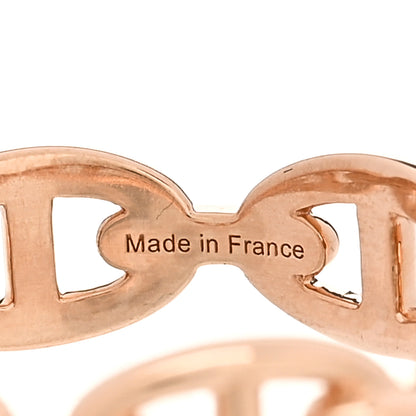 Hermes 18K Rose Gold PM Chaine d'Ancre Enchainee Ring 59 8.75 5 of 6
