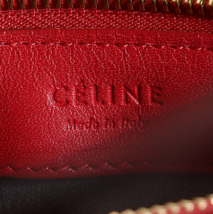 Celine Lambskin Small Trio Crossbody Bag Red 6 of 7