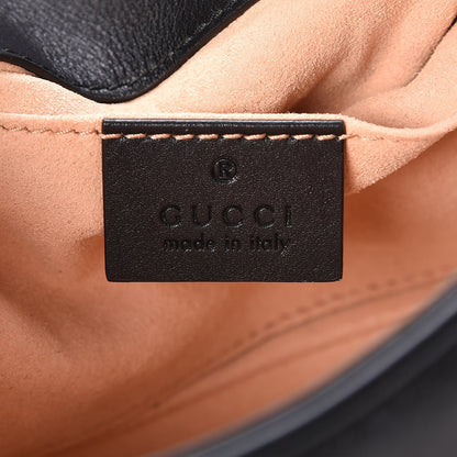 Gucci Calfskin Matelasse Mini GG Marmont Shoulder Bag Black 6 of 7