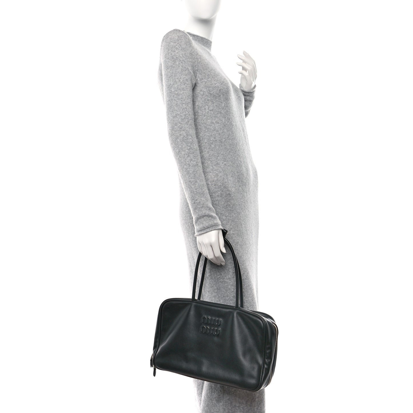 Soft Calf Softy Beau Top Handle Bag Black