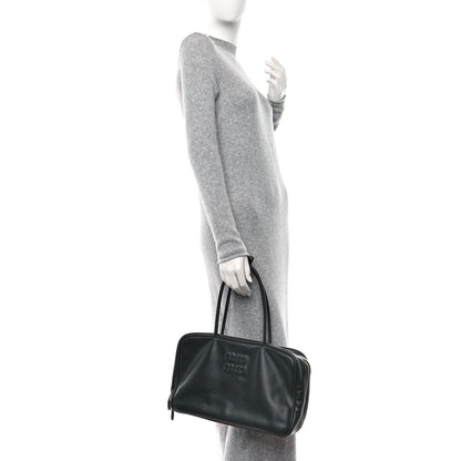 Miu Miu Soft Calf Softy Beau Top Handle Bag Black 3 of 9