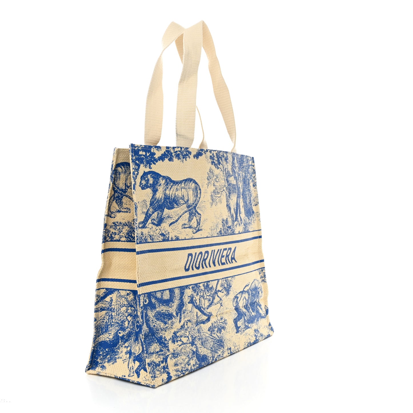 Straw Dioriviera Tote Blue