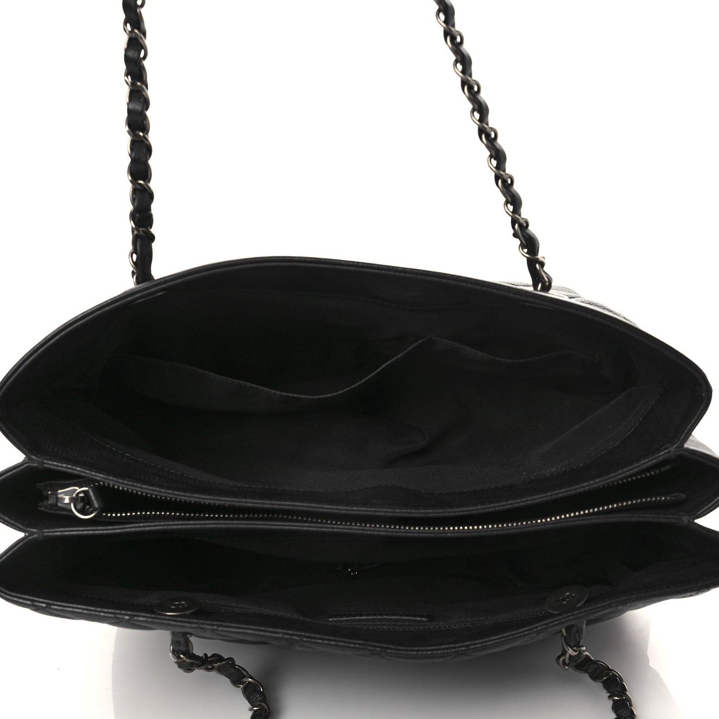 Caviar Quilted Urban Companion Shopping Tote Black