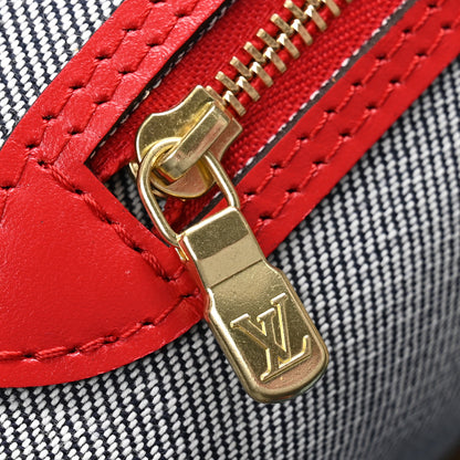 Louis Vuitton Denim Damier Monogram Patchwork Neverfull Blue Rouge 12 of 12