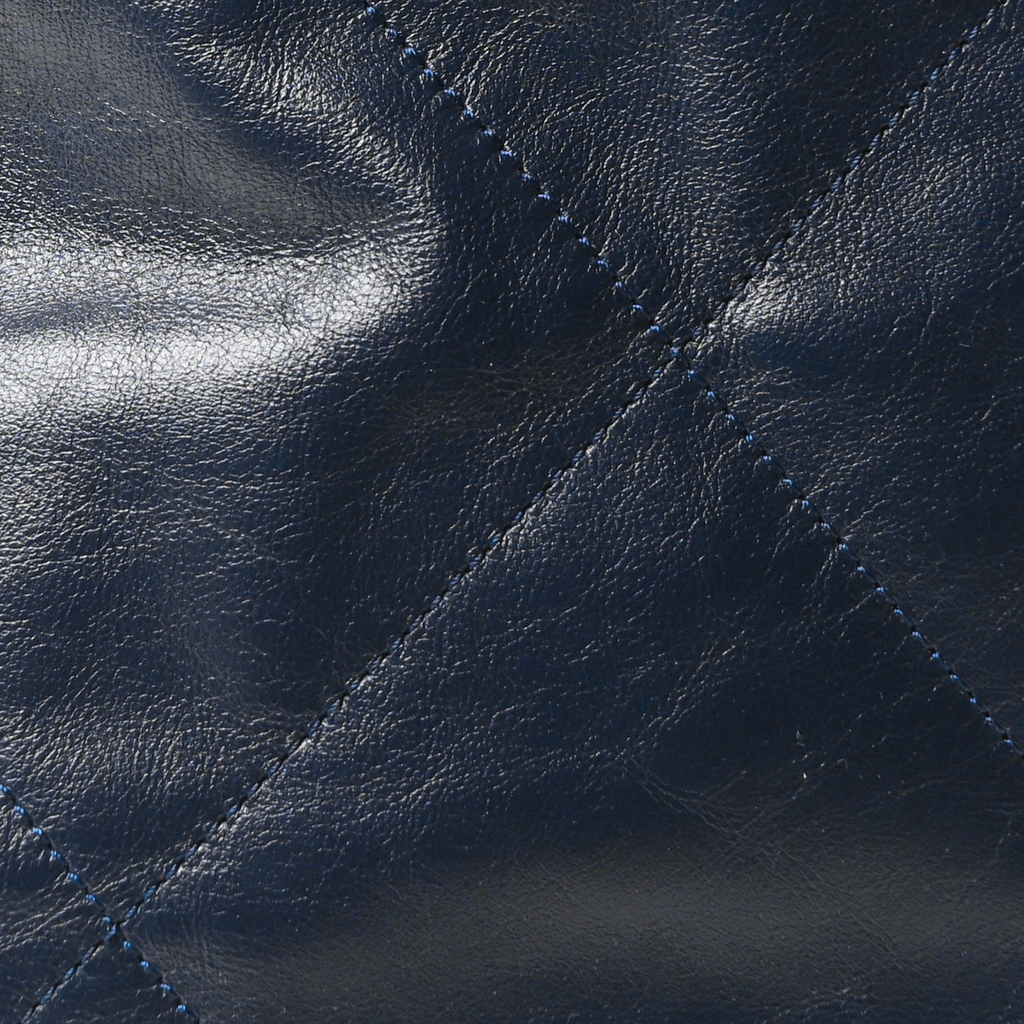 Shiny Calfskin Quilted Chanel 22 Backpack Dark Blue