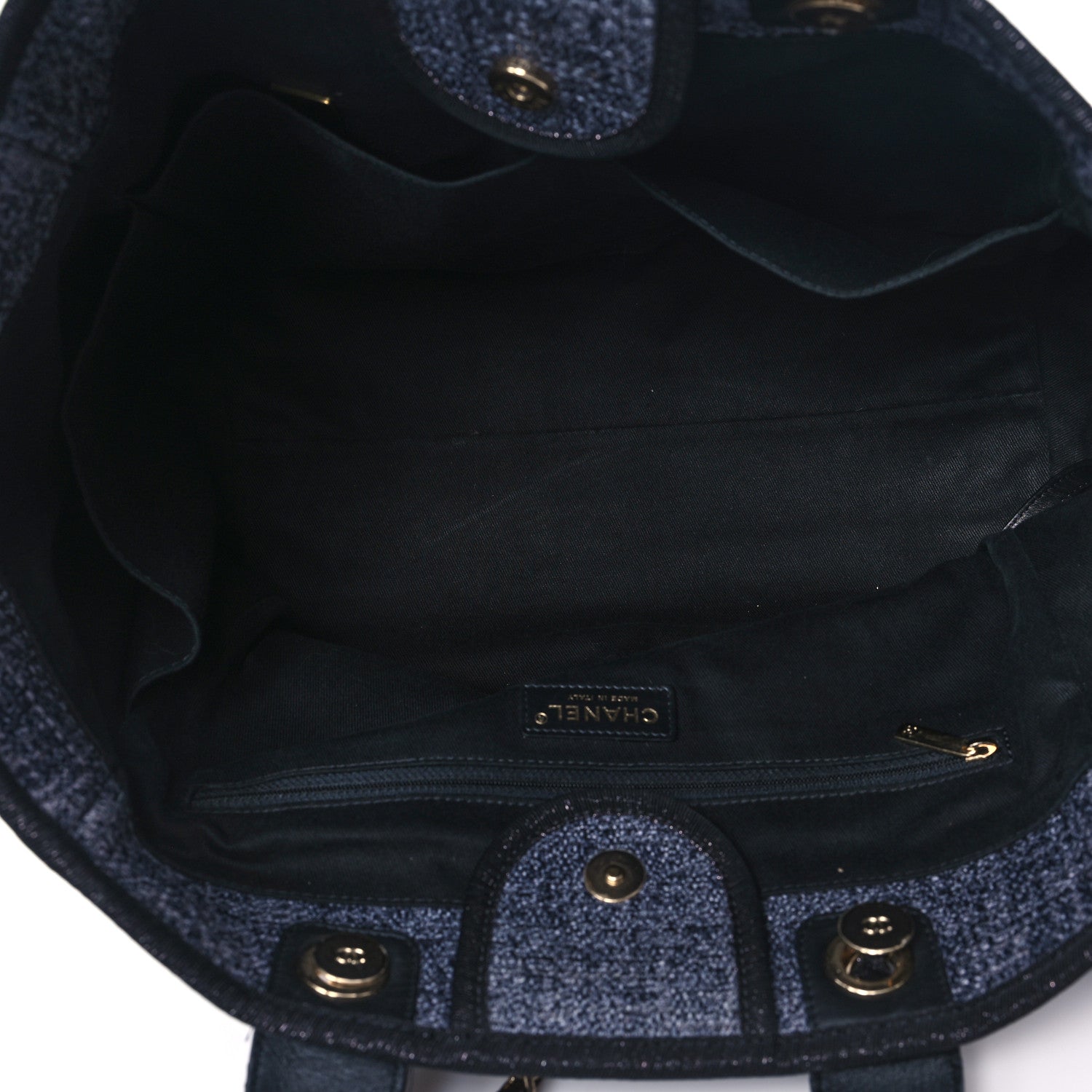 Chanel Lurex Boucle Medium Deauville Tote Black 5 of 12