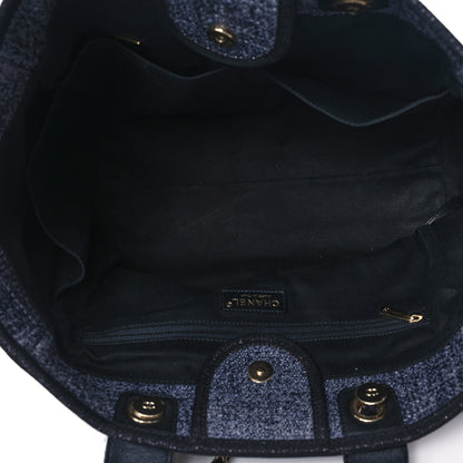 Chanel Lurex Boucle Medium Deauville Tote Black 5 of 12