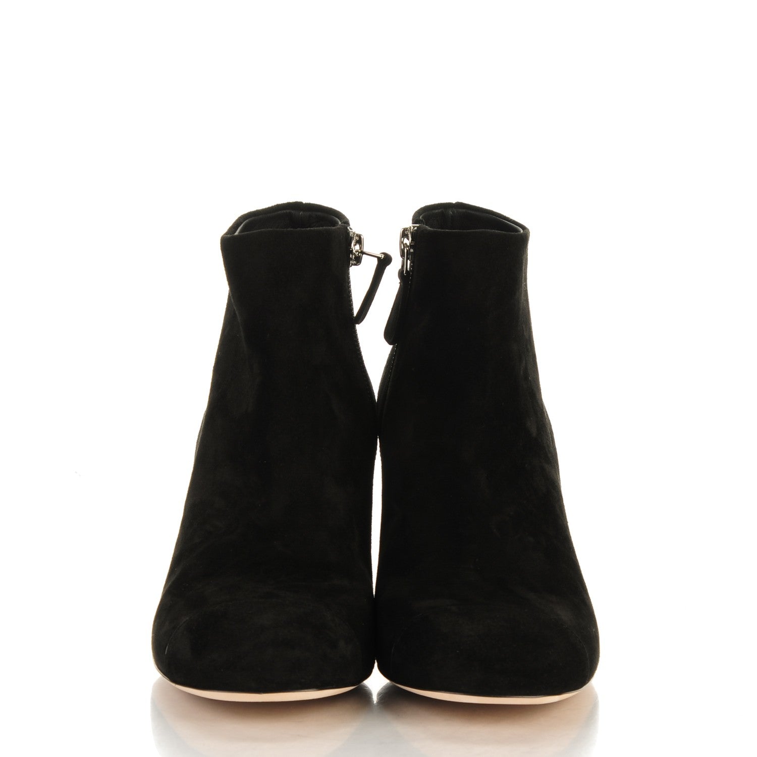 Chanel Suede Calfskin Short Boots 37 Black 2 of 9