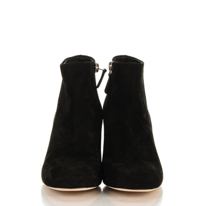 Chanel Suede Calfskin Short Boots 37 Black 2 of 9