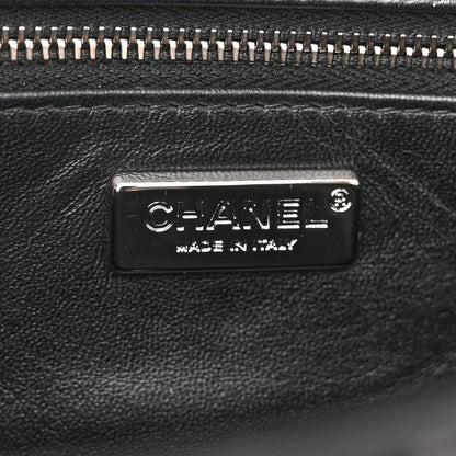 Chanel Sequin Embroidered Medium Flap Black White 7 of 12