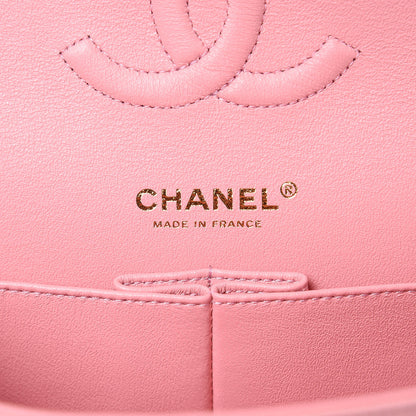 Chanel Caviar Chevron Quilted Medium Double Flap Pink 6 of 9