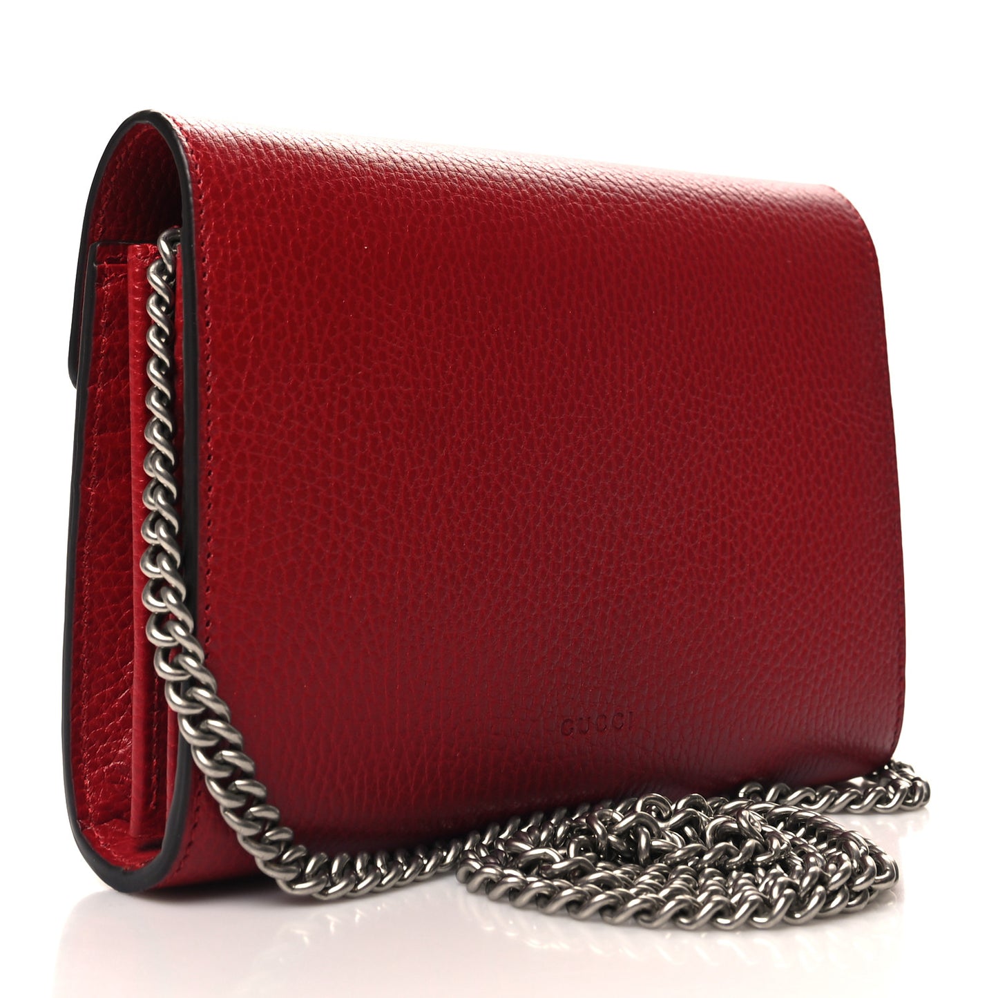 Calfskin Mini Dionysus Chain Wallet Hibiscus Red