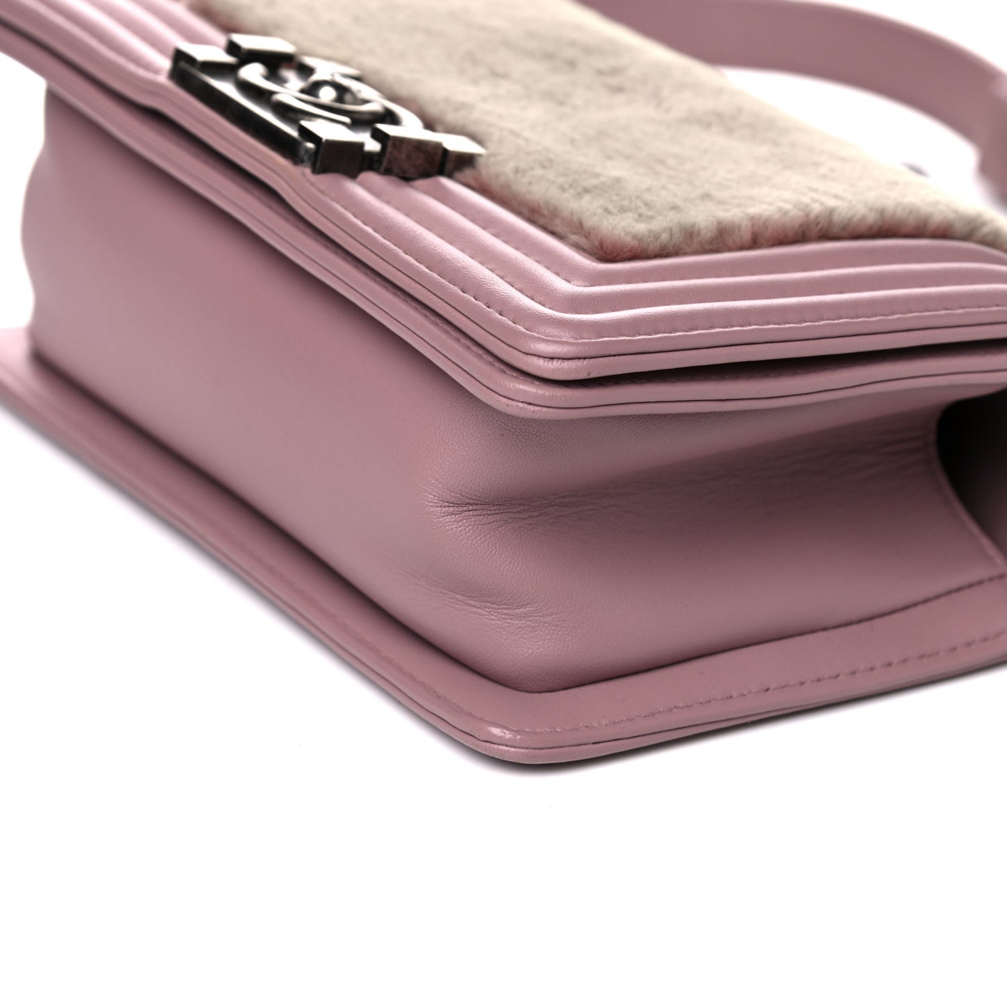 Fur Calfskin Small Boy Flap Pink
